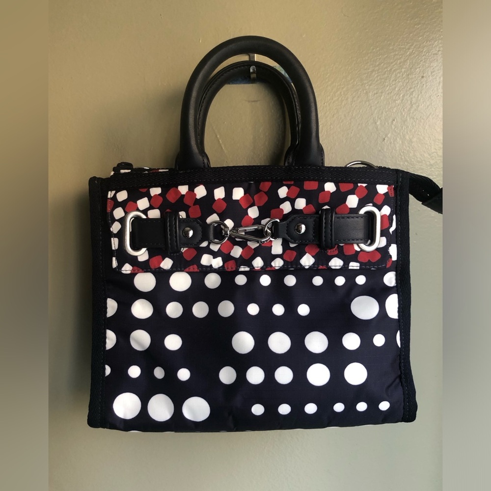 NEW!LESPORTSAC X LIBERTINE SMALL JOHNNY GO LIGHTLY TOP-HANDLE BAG NAVY GEOMETRIC